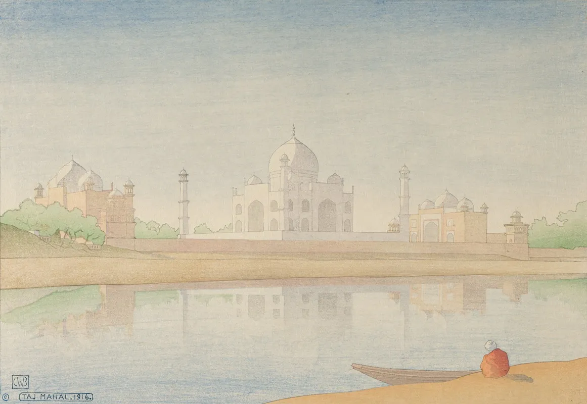 Taj Mahal by Charles William Bartlett - Canvas Print