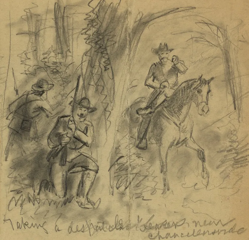 Taking A Despatch Bearer Near Chancellorsville