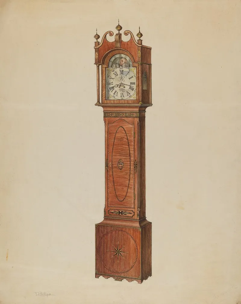 Tall Clock 12 by Lawrence Phillips - Canvas Print