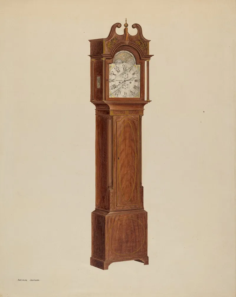 Tall Clock 2 by Arthur Johnson - Canvas Print