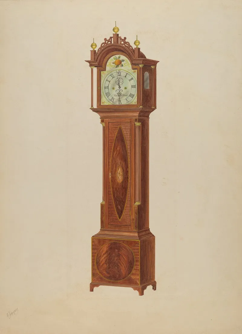 Tall Clock 3 by Arthur Johnson - Canvas Print