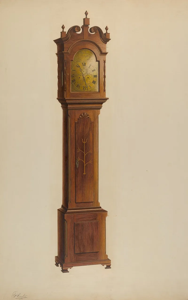 Tall Clock 6 by Ferdinand Cartier - Canvas Print