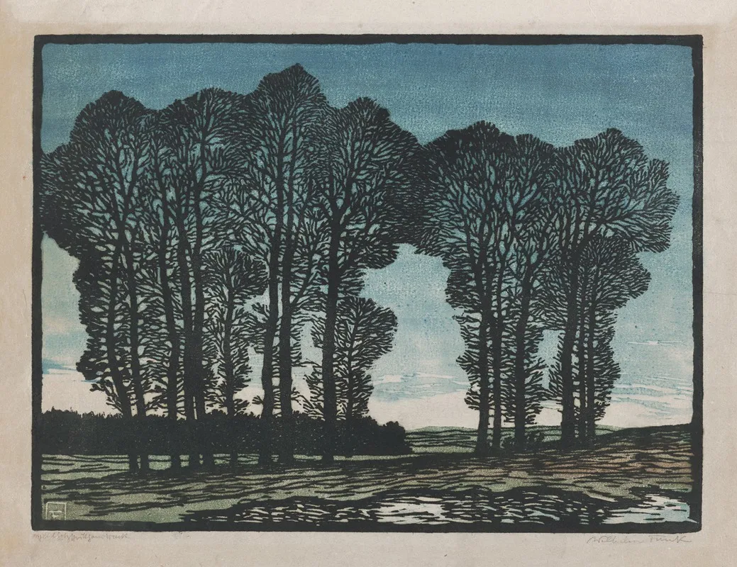 Tall Trees by Wilhelm Heinrich Funk - Canvas Print