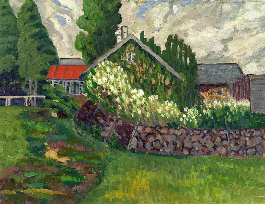Talumaastik by Konrad Mägi - Canvas Print