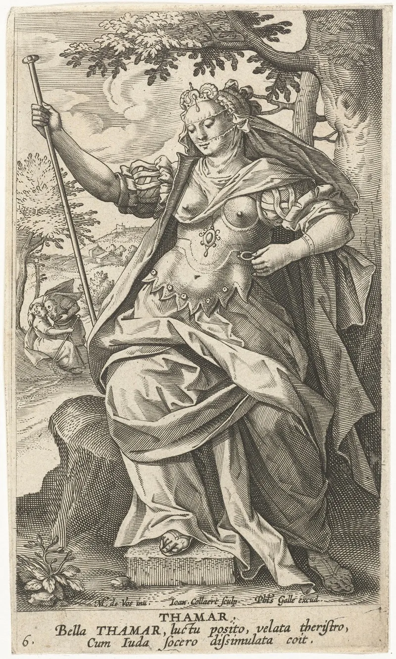 Tamar by Jan Collaert II - Canvas Print