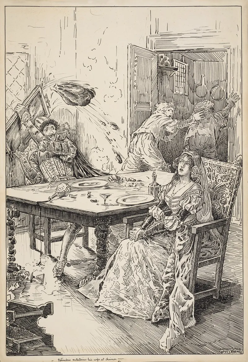 Taming Of The Shrew Petruchio Entertains His Wife At Dinner