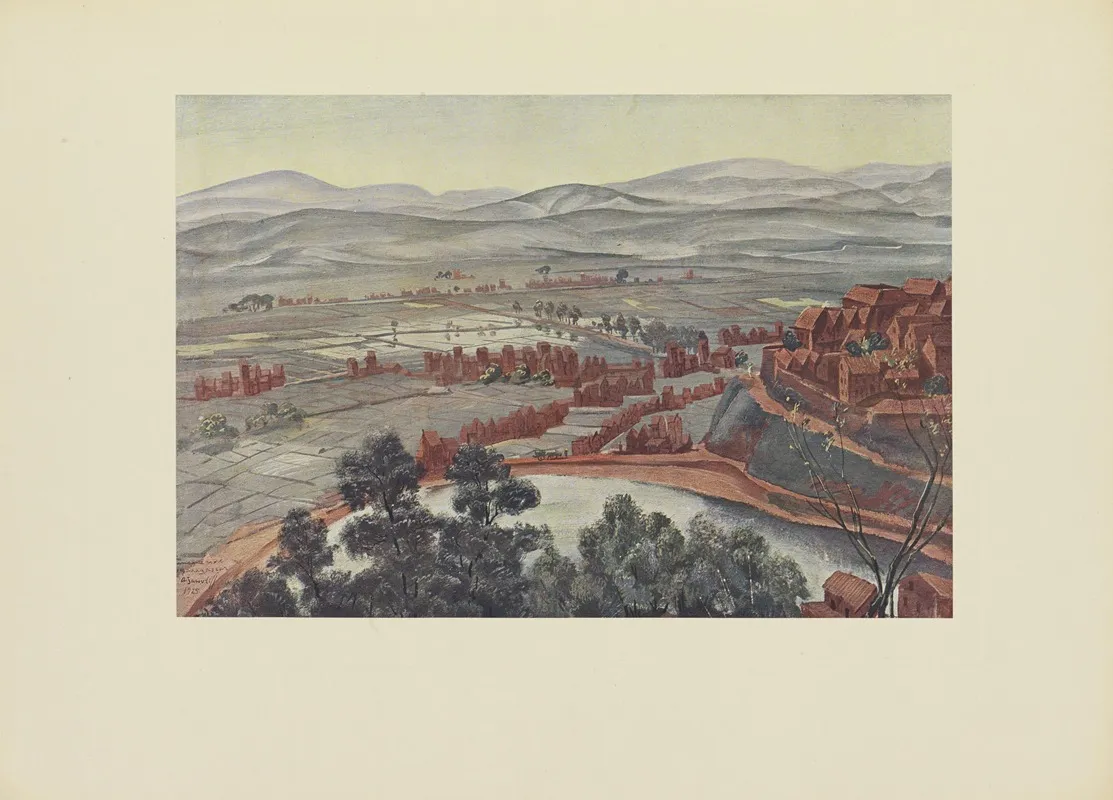 Tananarive Vue Du Palais De La Reine by Alexandre Jacovleff - Canvas Print