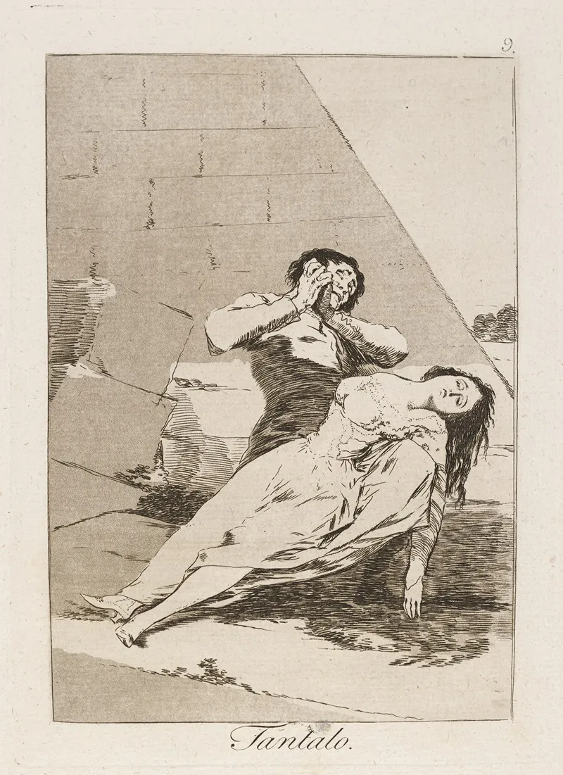 Tantalo Tantalus by Francisco de Goya - Canvas Print