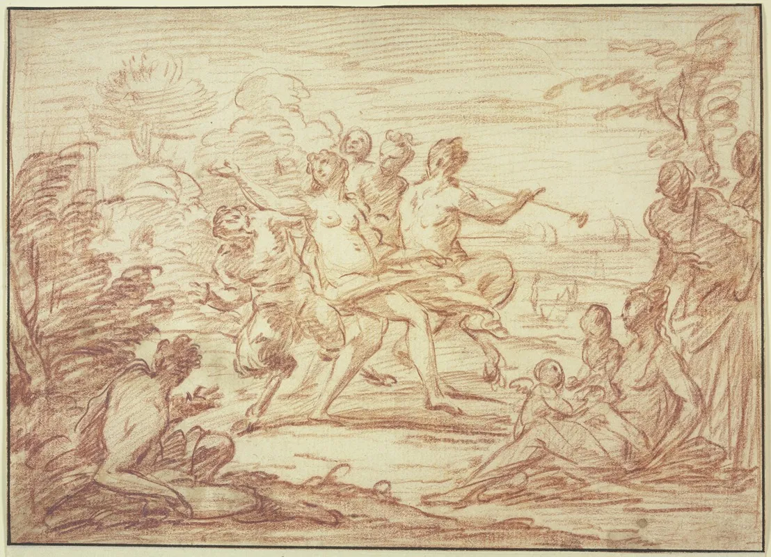 Tanzende Nymphen Und Satyrn by Raymond Lafage - Canvas Print