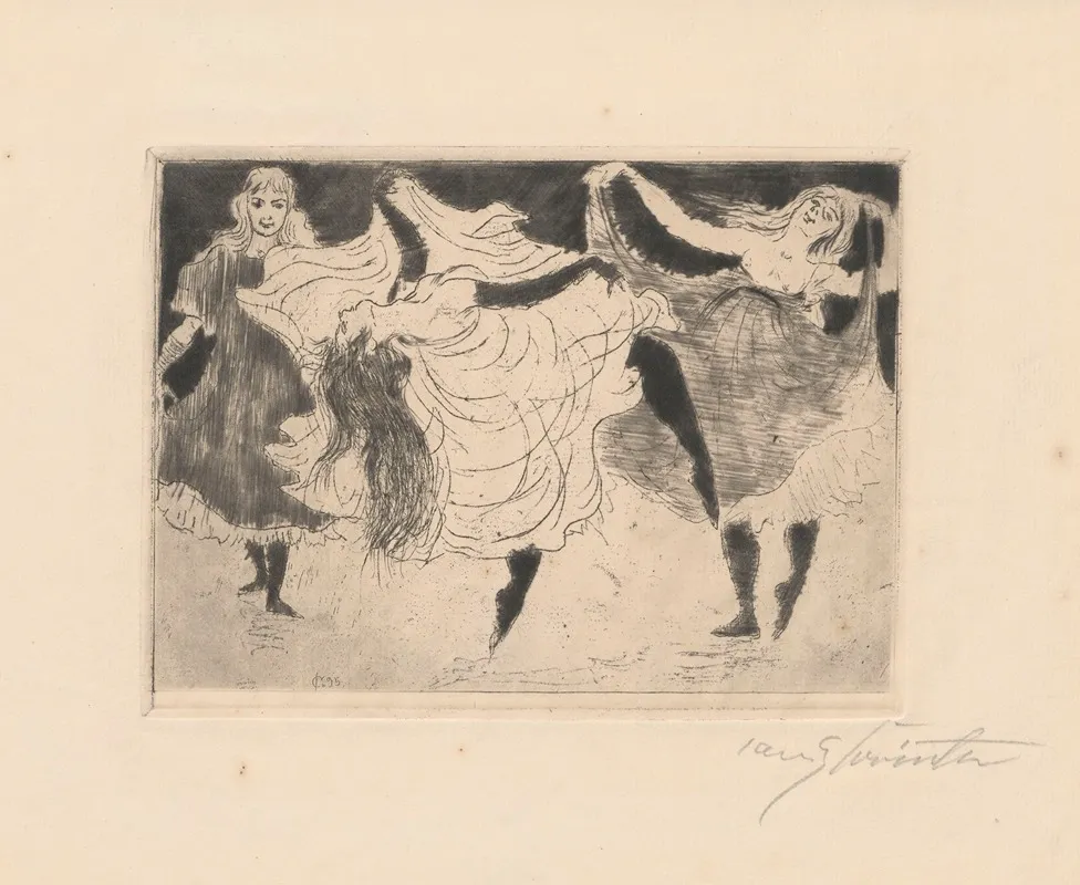 Tanzerinnen 2 by Lovis Corinth - Canvas Print