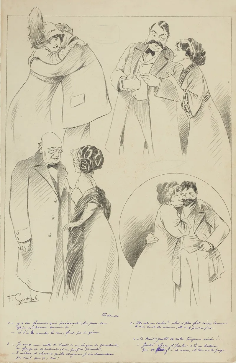 Tapeuses by Fernand Louis Gottlob - Canvas Print
