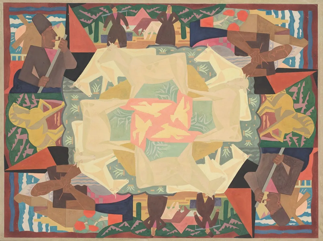 Tapijtontwerp Motief Holland 2 by Leo Gestel - Canvas Print