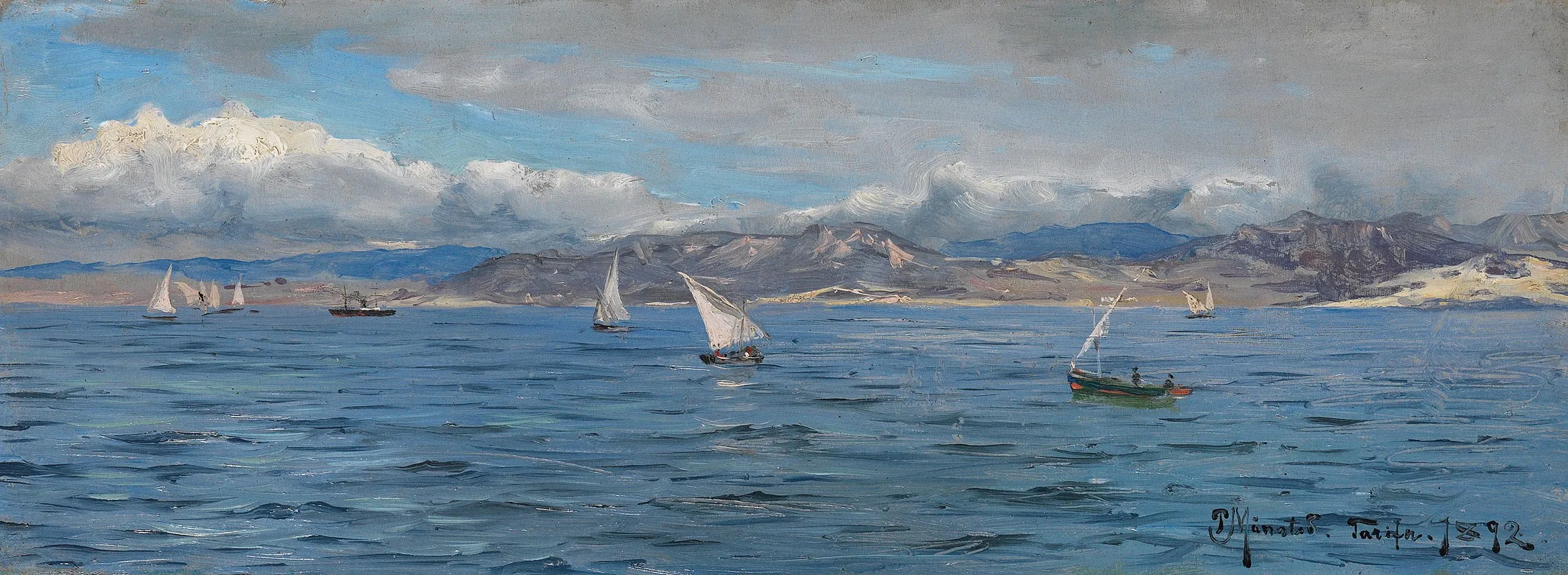 Tarifa Sailing Ships At Gibraltar