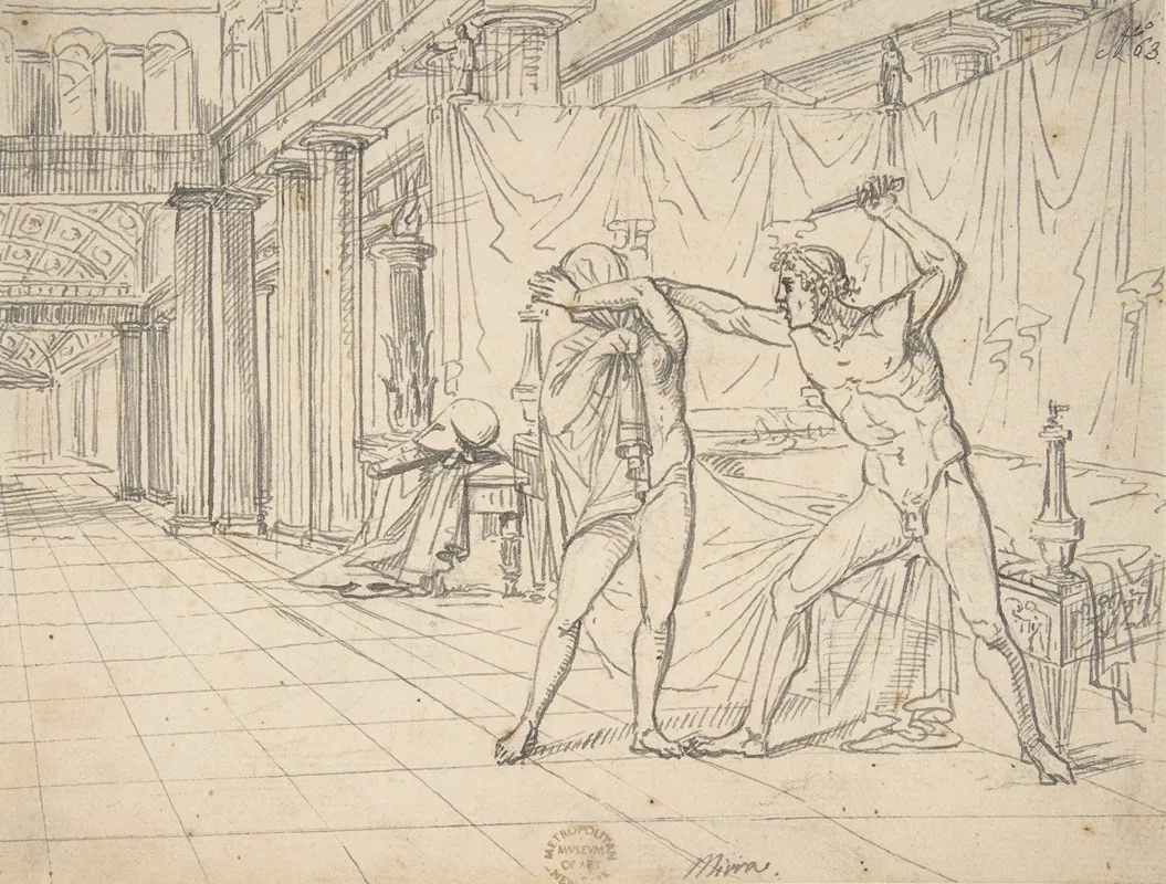 Tarquin And Lucrezia by Vincenzo Camuccini - Canvas Print