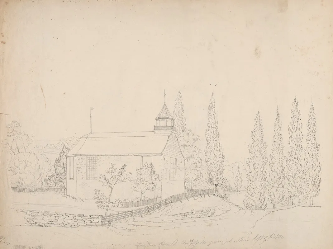 Tarry Town Church by John Rubens Smith - Canvas Print