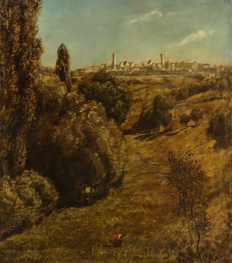Taubertal Mit Blick Auf Rothenburg