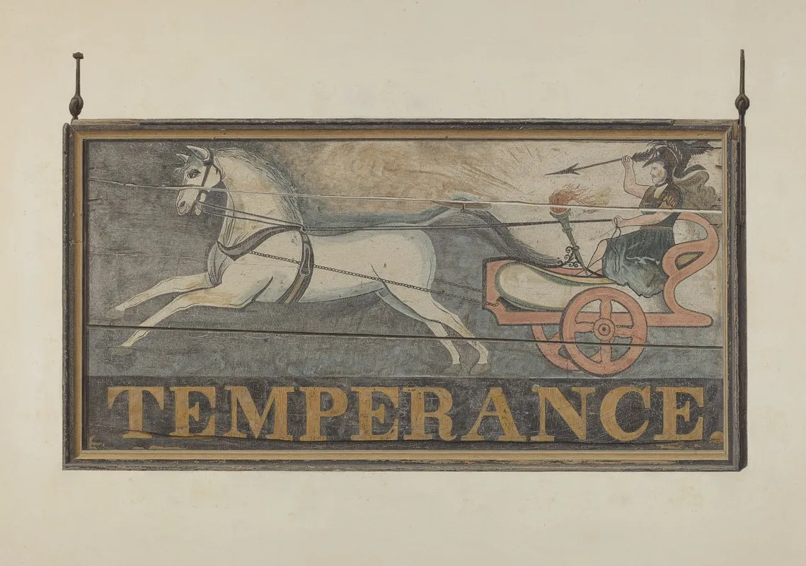 Tavern Sign Temperance 2 by John Matulis - Canvas Print