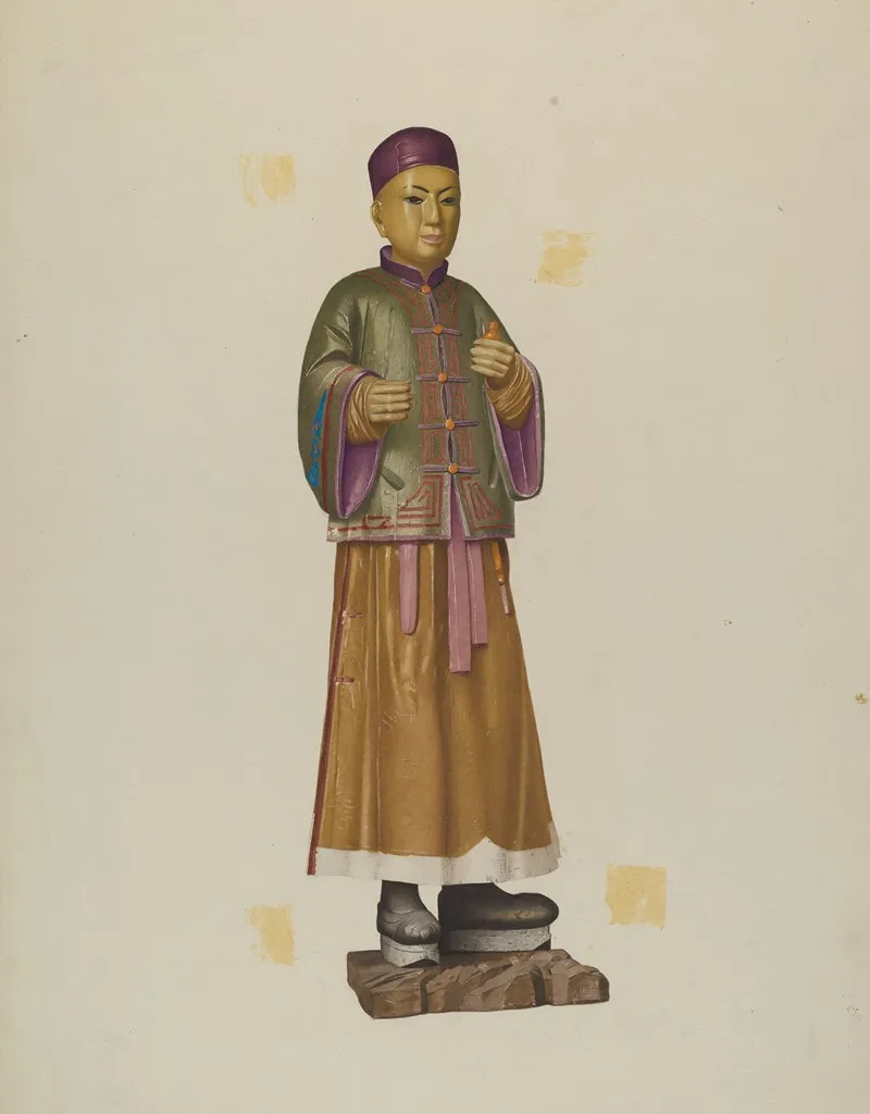 Tea Store Figure 5 by Joseph Goldberg - Canvas Print