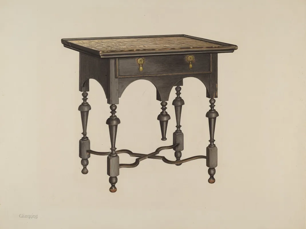 Tea Table 3 by Charles Henning - Canvas Print