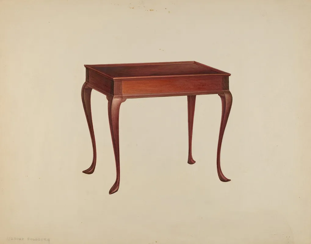 Tea Table 6 by Isadore Goldberg - Canvas Print