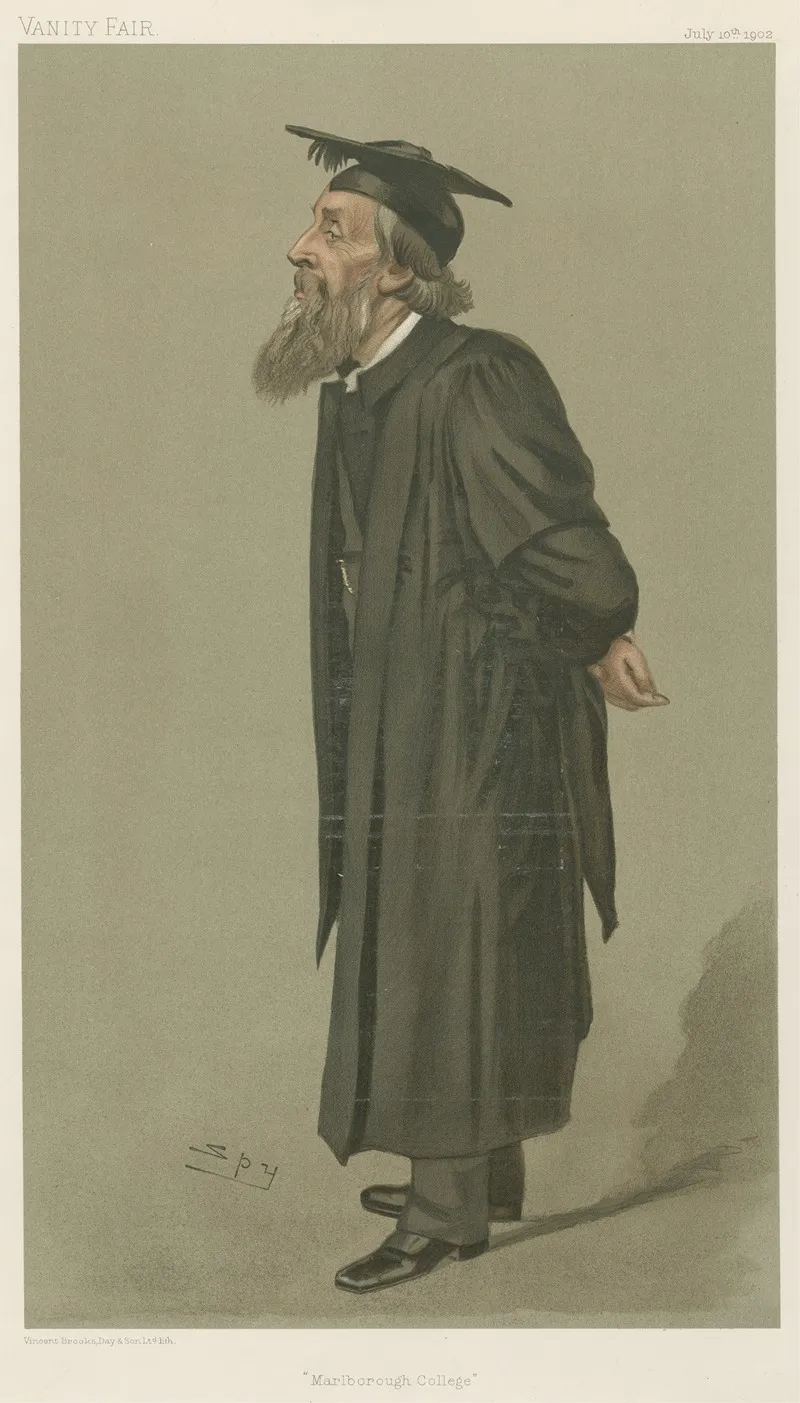 Teachers And Headmasters Marlborough College The Reverand George Charles Bell July 10 1902 by Leslie Matthew Ward - Canvas Print