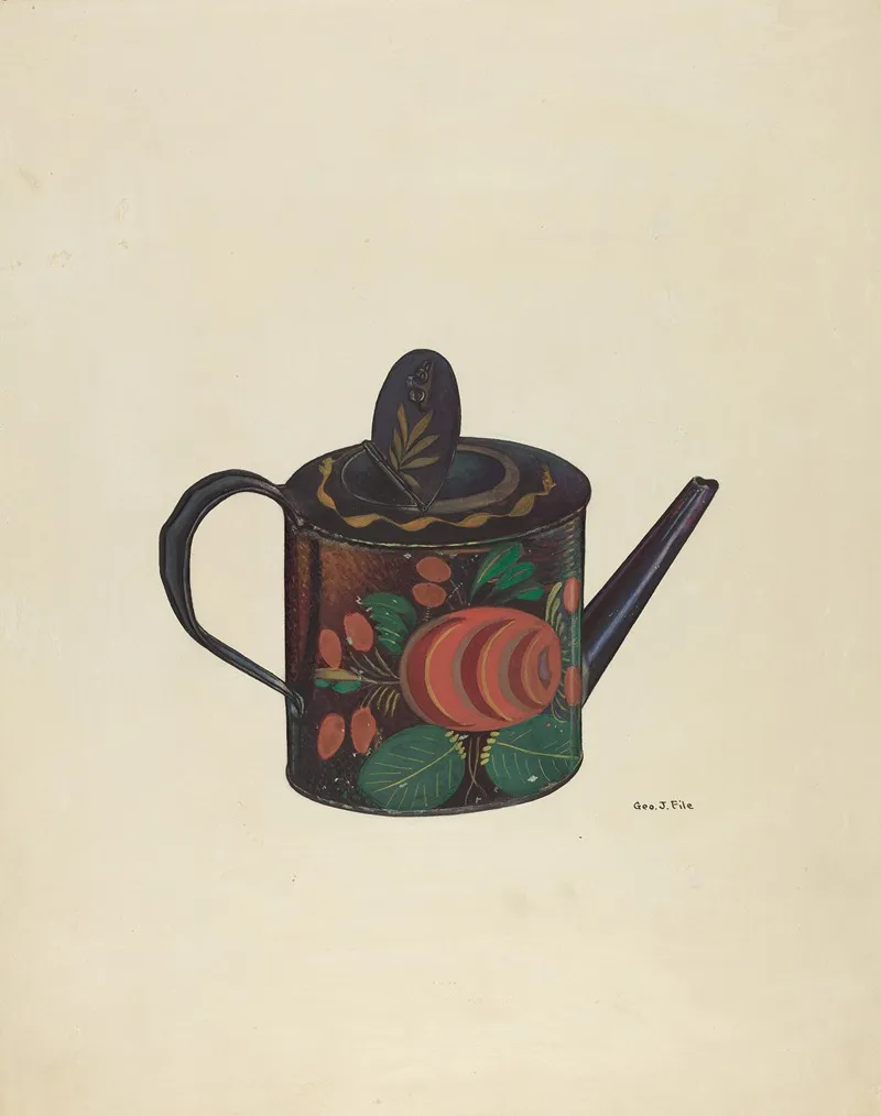 Teapot 17 by George File - Canvas Print