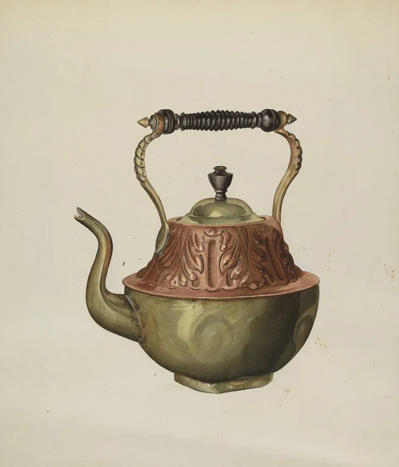 Teapot 20 by Henry Meyers - Canvas Print