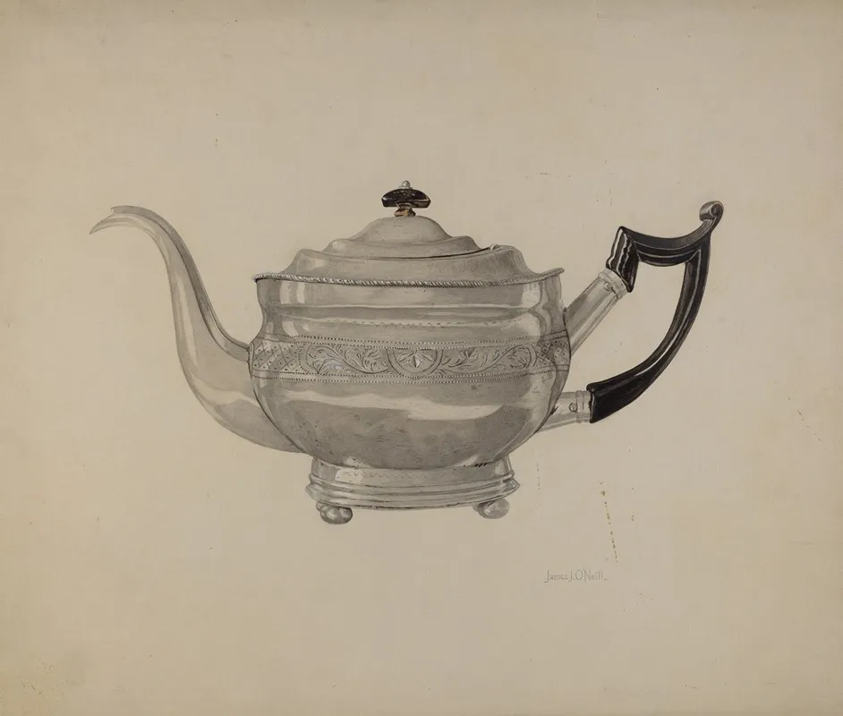 Teapot 22 by J.J. O'Neill - Canvas Print