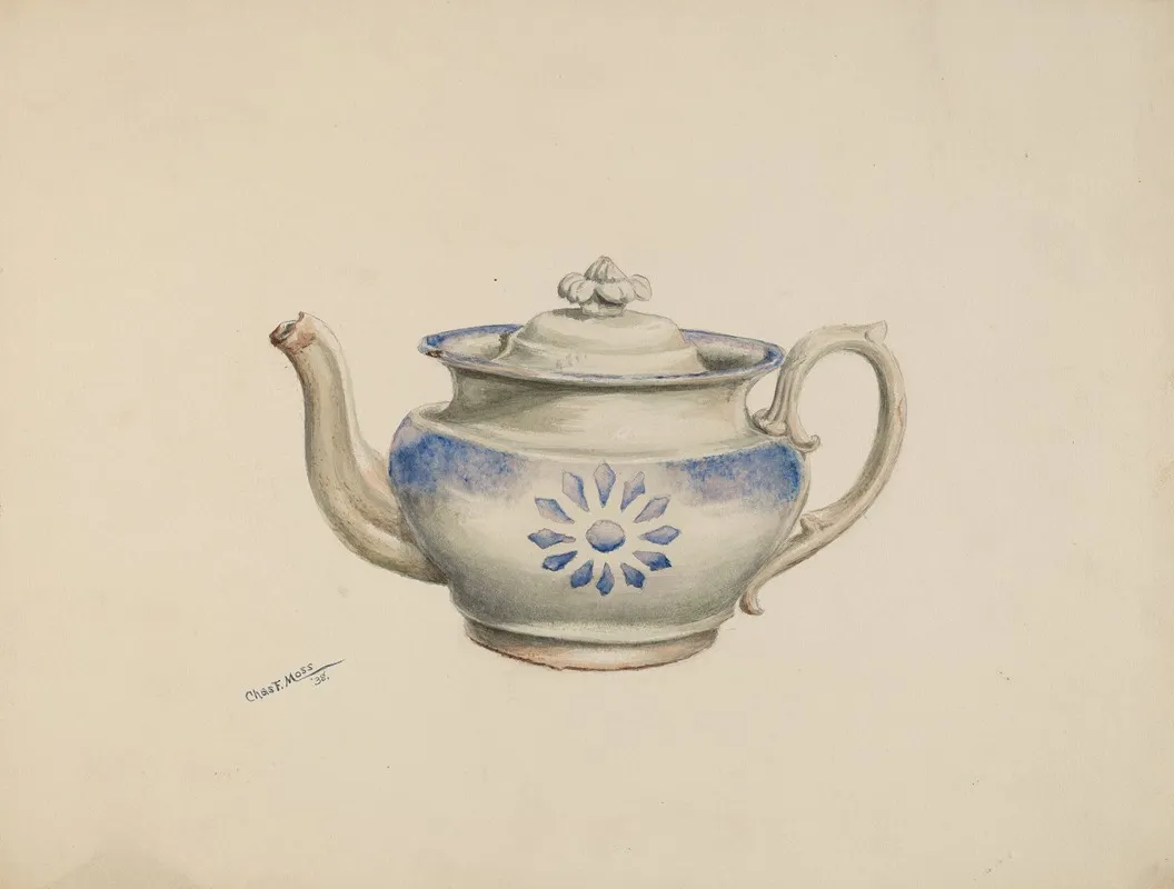 Teapot 8 by Charles Moss - Canvas Print