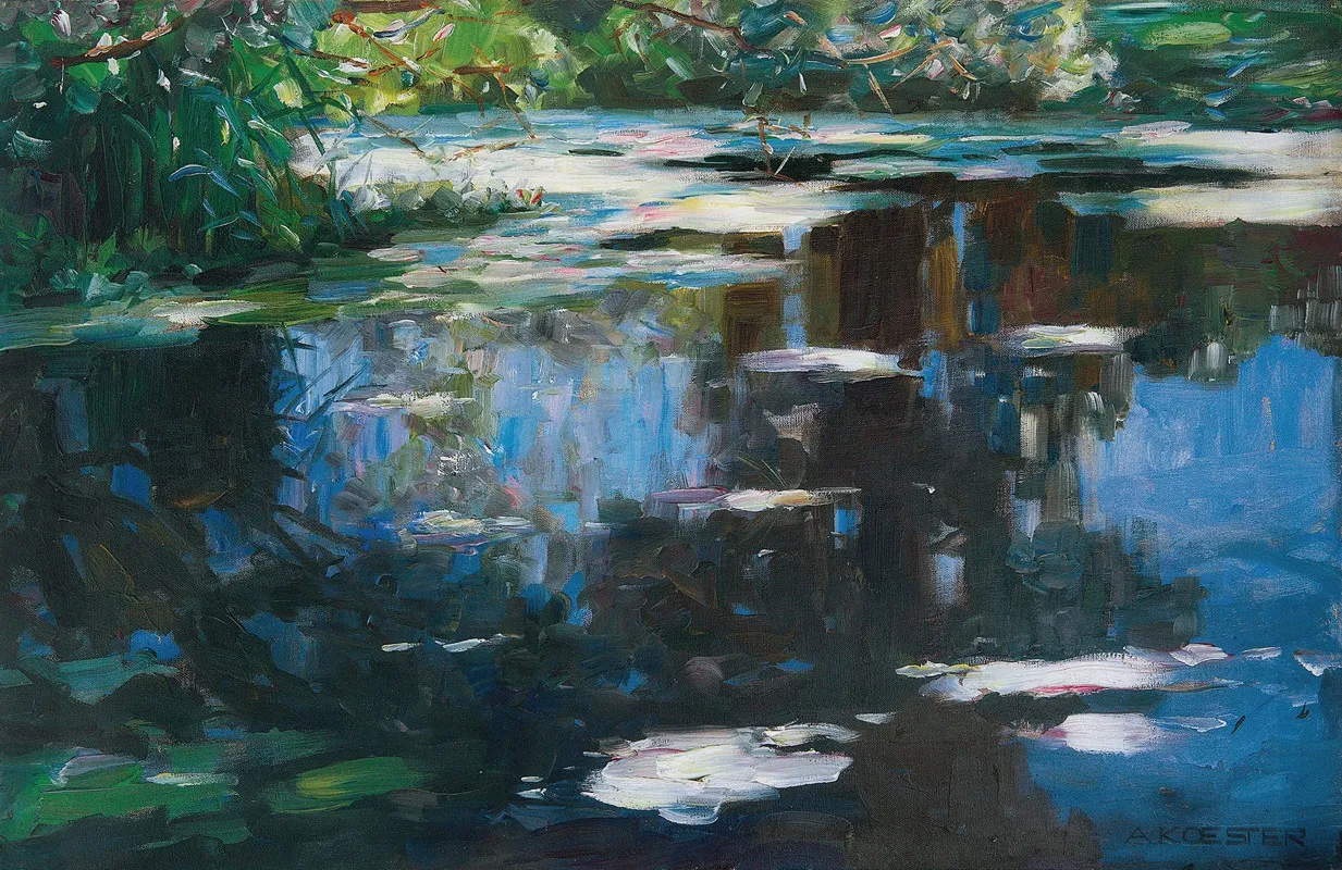 Teichbluten Altwasser Bei Brixen by Alexander Koester - Canvas Print