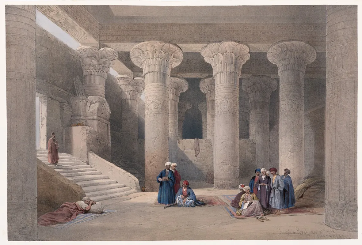 Temple At Esneh Isna Nov 25th 1838