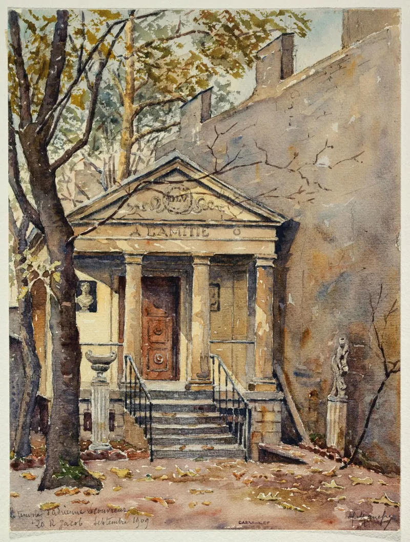 Temple De Lamitie 20 Rue Jacob Ou Habita Adrienne Lecouvreur by Georges-Henri Manesse - Canvas Print