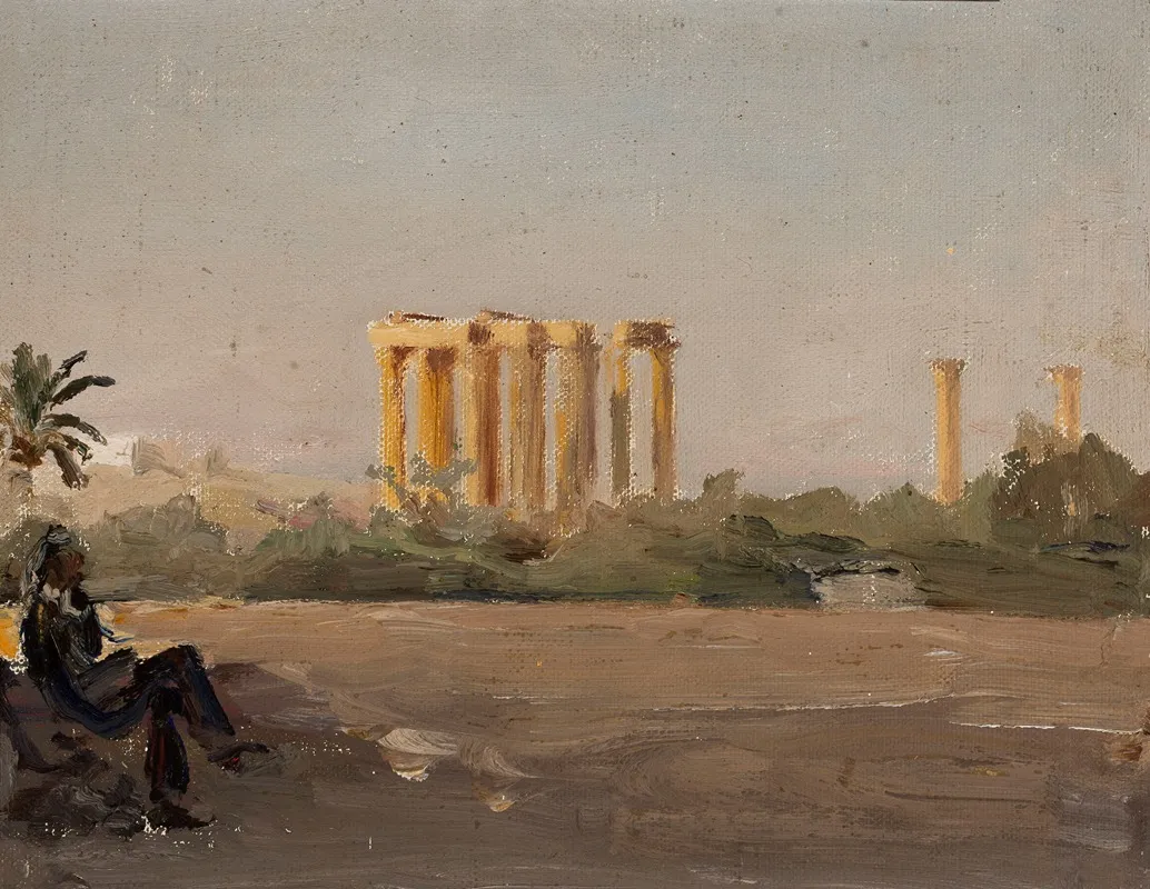 Temple Of Jove In Athens From The Journey To Greece