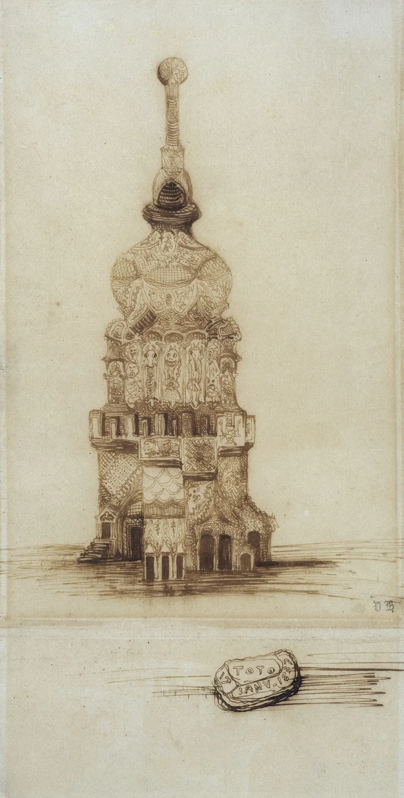 Temple Oriental by Victor Hugo - Canvas Print