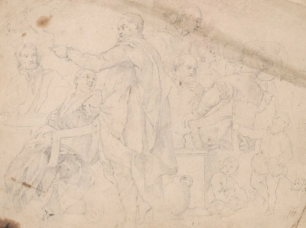 Ten Figures At Table