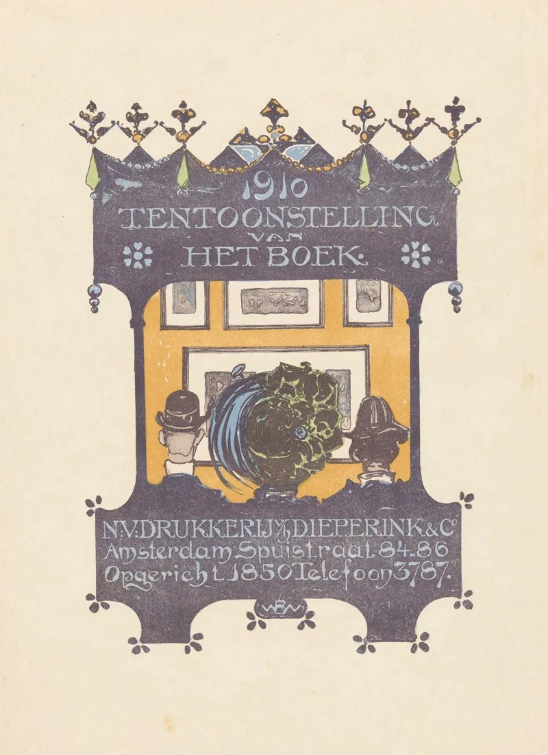 Tentoonstelling Van Het Boek by Bernard Willem Wierink - Canvas Print