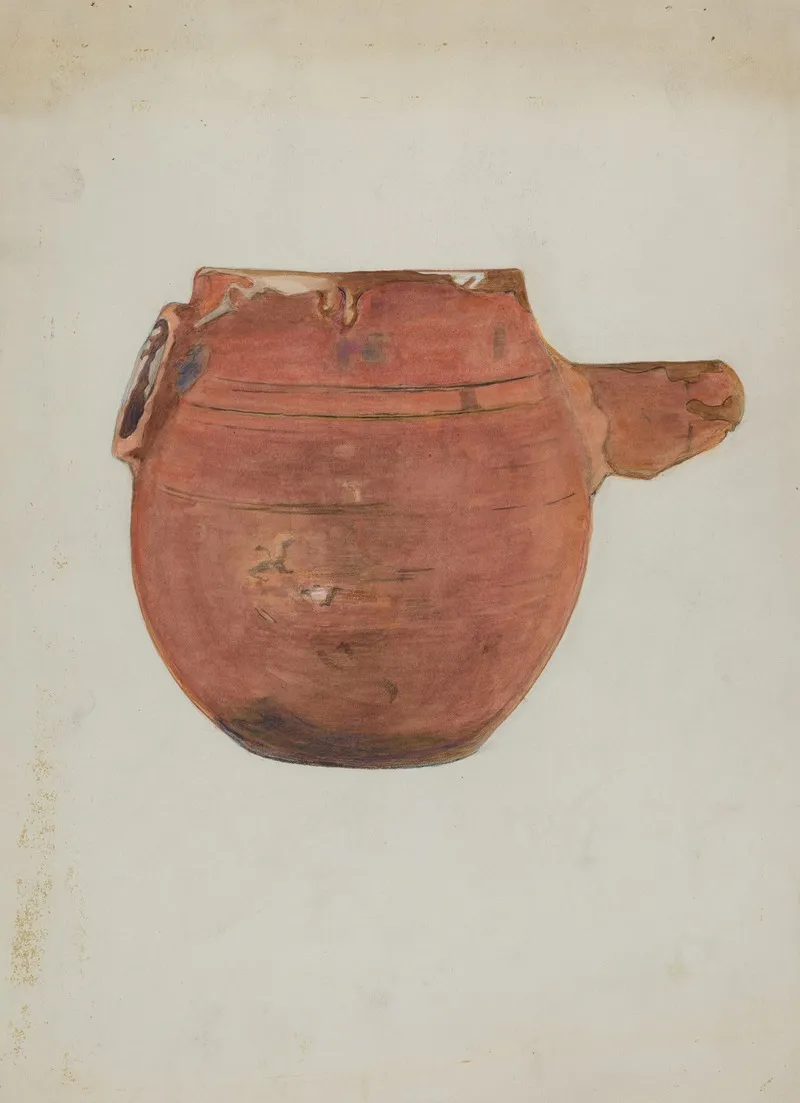 Terra Cotta Pot by Cecily Edwards - Canvas Print