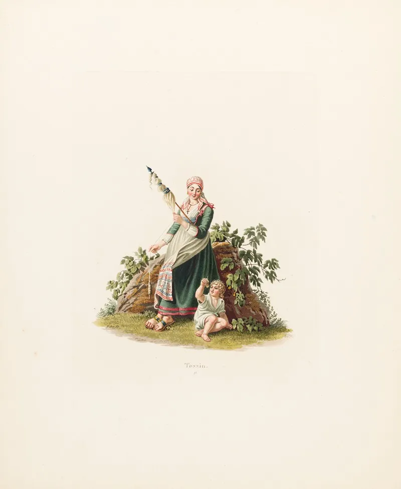 Tessin by Gabriel Lory the Younger - Canvas Print