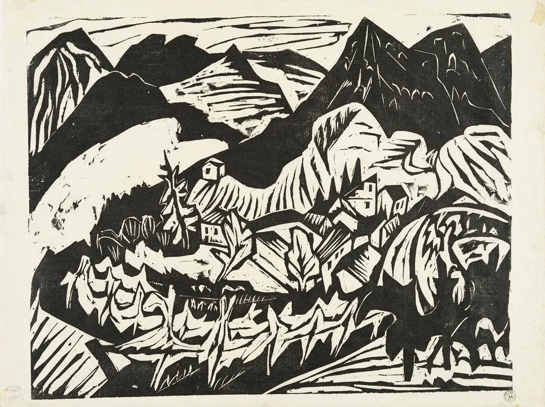 Tessiner Landschaft by Hermann Scherer - Canvas Print