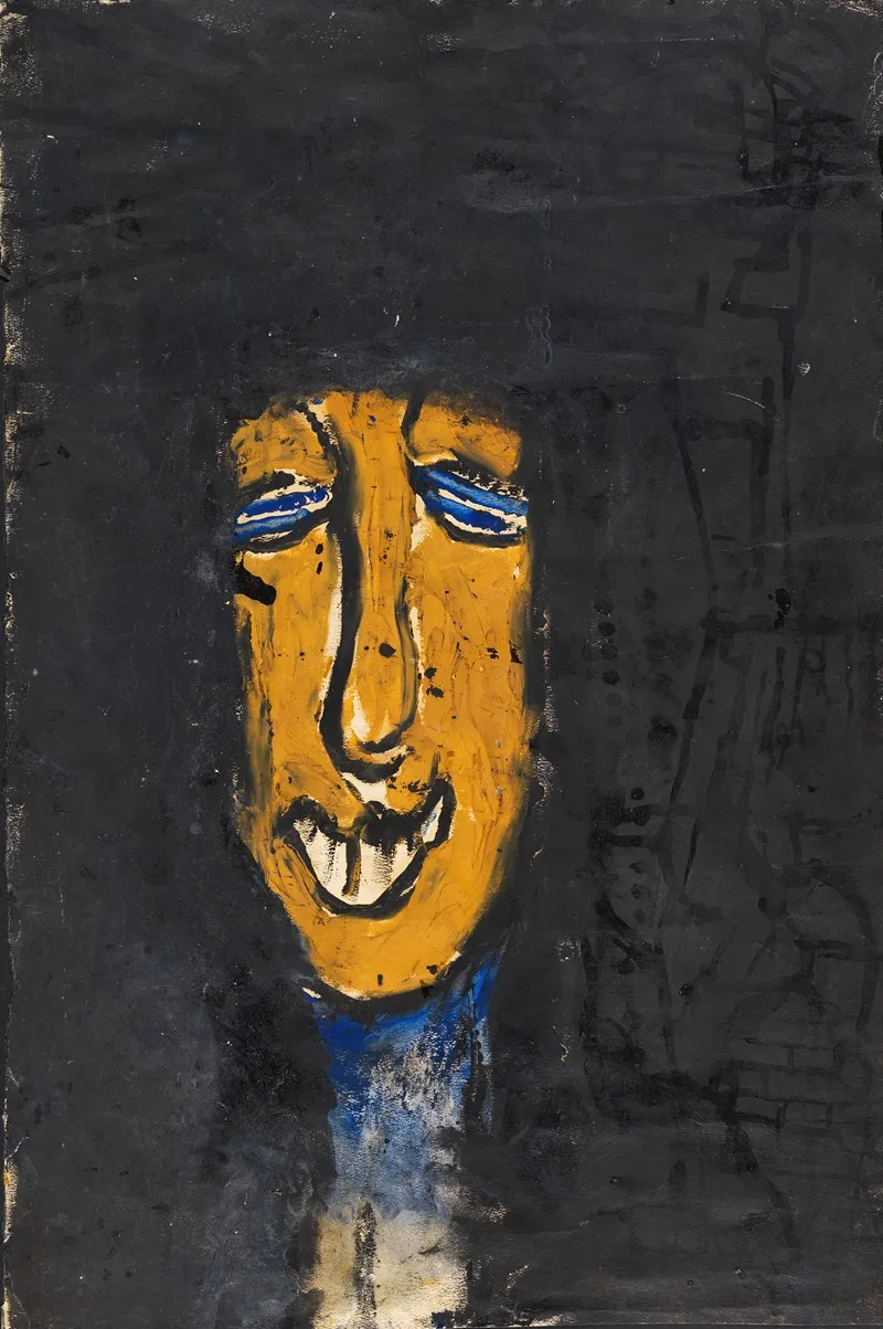 Tete De Face by Louis Soutter - Canvas Print