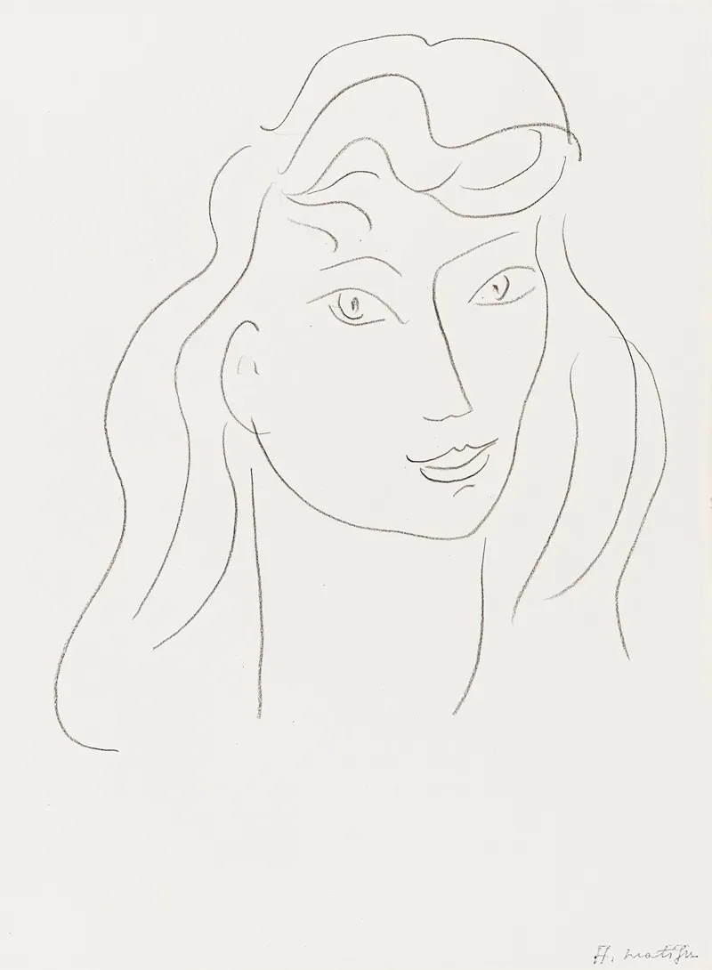 Tete De Jeune Fille 9 by Henri Matisse - Canvas Print