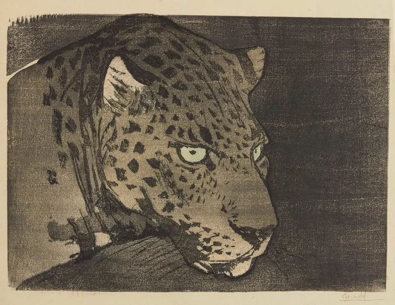 Tete De Panthere by Jules Chadel - Canvas Print