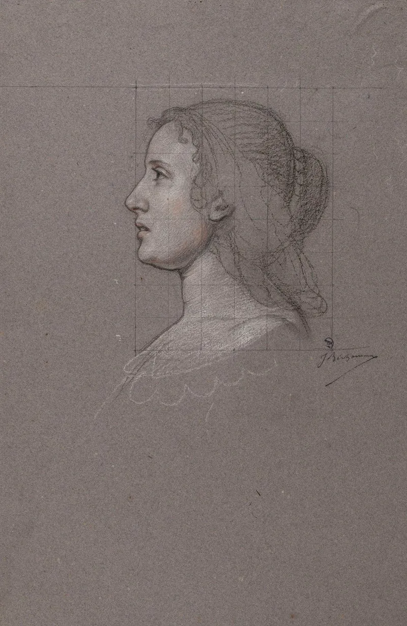 Tete De Profil De Femme A Droite De La Precedente