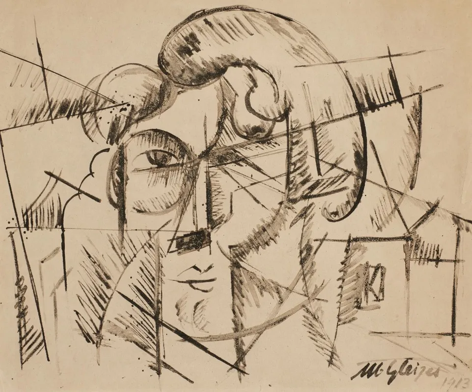 Tete Dhomme 9 by Albert Gleizes - Canvas Print