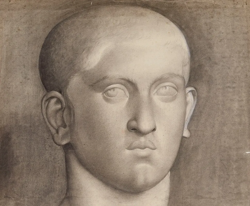 Tete Dhomme De Face Platre