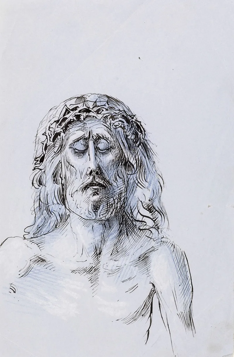 Tete Du Christ Avec La Couronne Depines