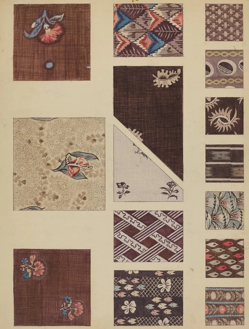 Textile From Quilt by Millia Davenport - Canvas Print