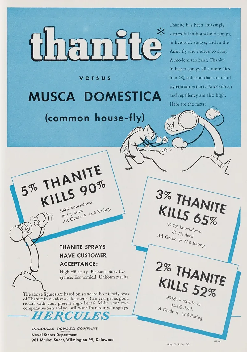 Thanite Versus Musca Domestica Common House Fly by Hercules Incorporated - Canvas Print