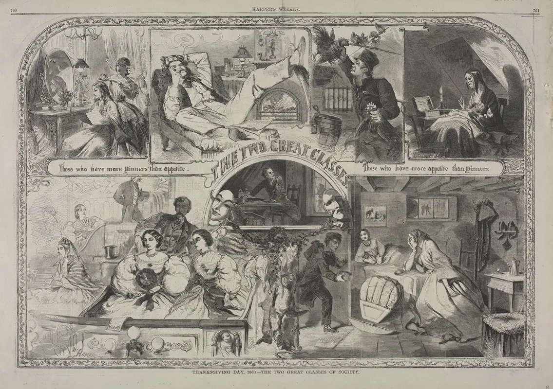 Thanksgiving Day 1860 The Two Great Classes Of Society