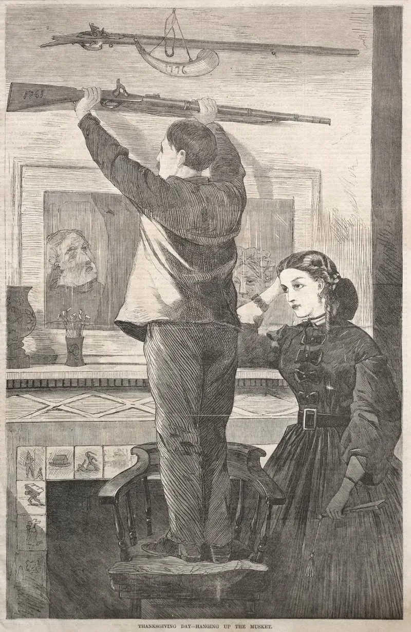 Thanksgiving Day Hanging Up The Musket